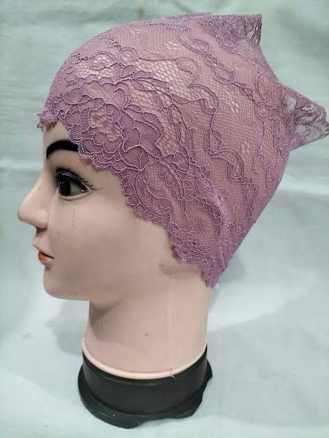 Premium Quality Net Hijab Cap with Lace Detail