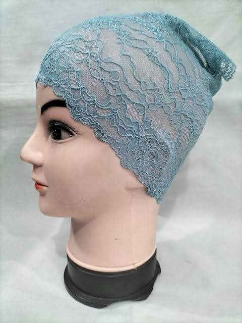 Premium Quality Net Hijab Cap with Lace Detail