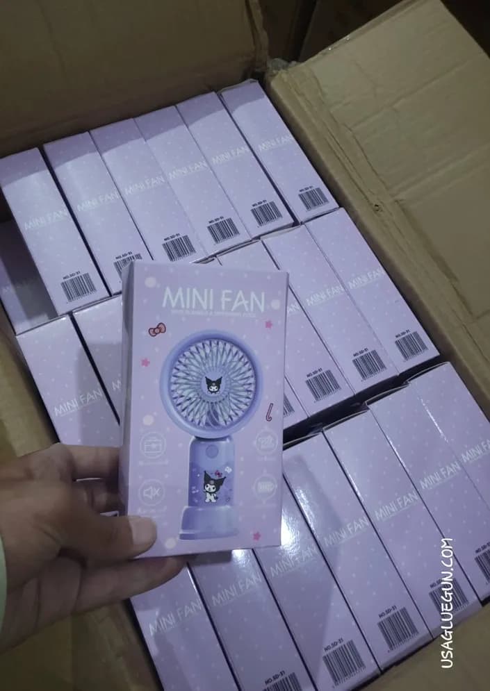 Battery Operated Mini Fan Foldable Desk Desktop Fans with LED Display for Home Office Bedroom Outdoor Travel