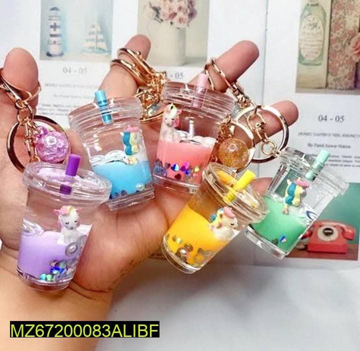 Cute Glass Keychains with Figurines for Girls