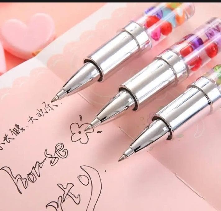 Lipstick Ballpoint Pens with Colorful Beads for Students & Office Use