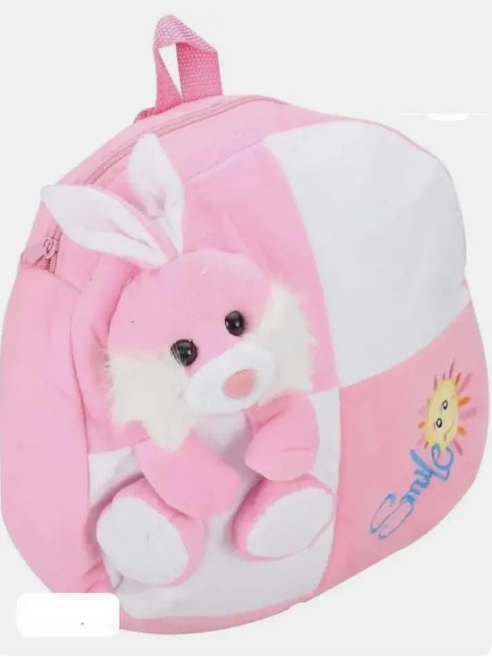 Pink Plush Bunny Backpack for Girls Kids School Play