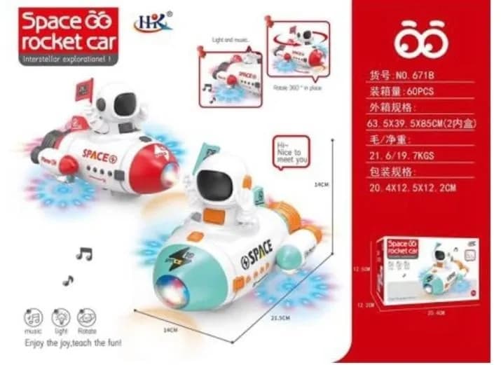 Spaceship Robot Toy with Lights & Music for Kids