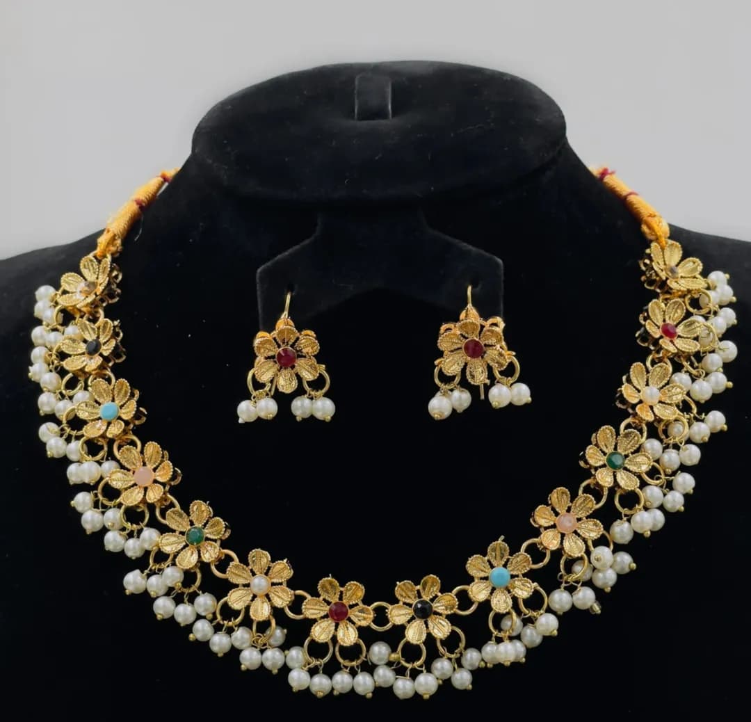Gold Plated Artificial Set