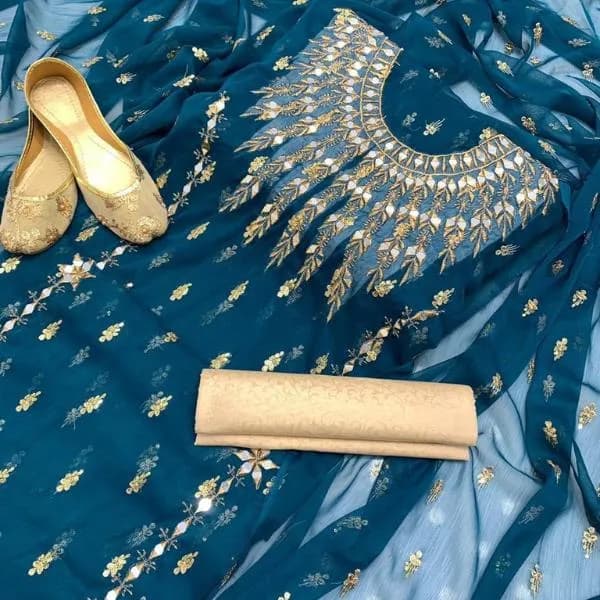 3 Pcs Women's Unstitched Embroidered Suit