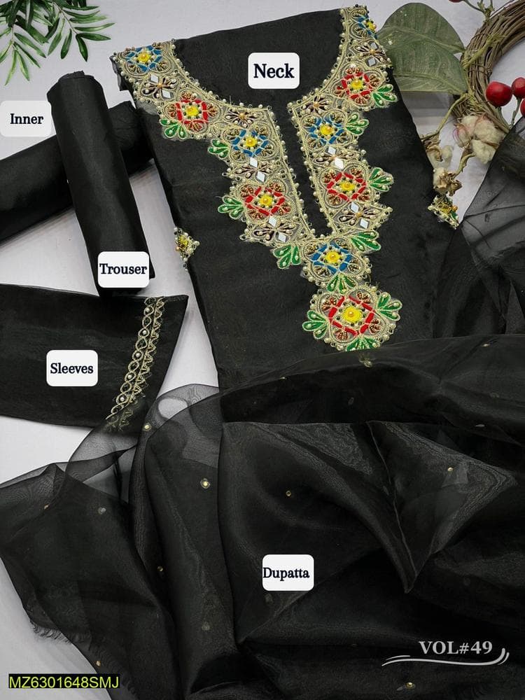 Premium Quality 3-Piece Tissue Suit for Weddings & Parties