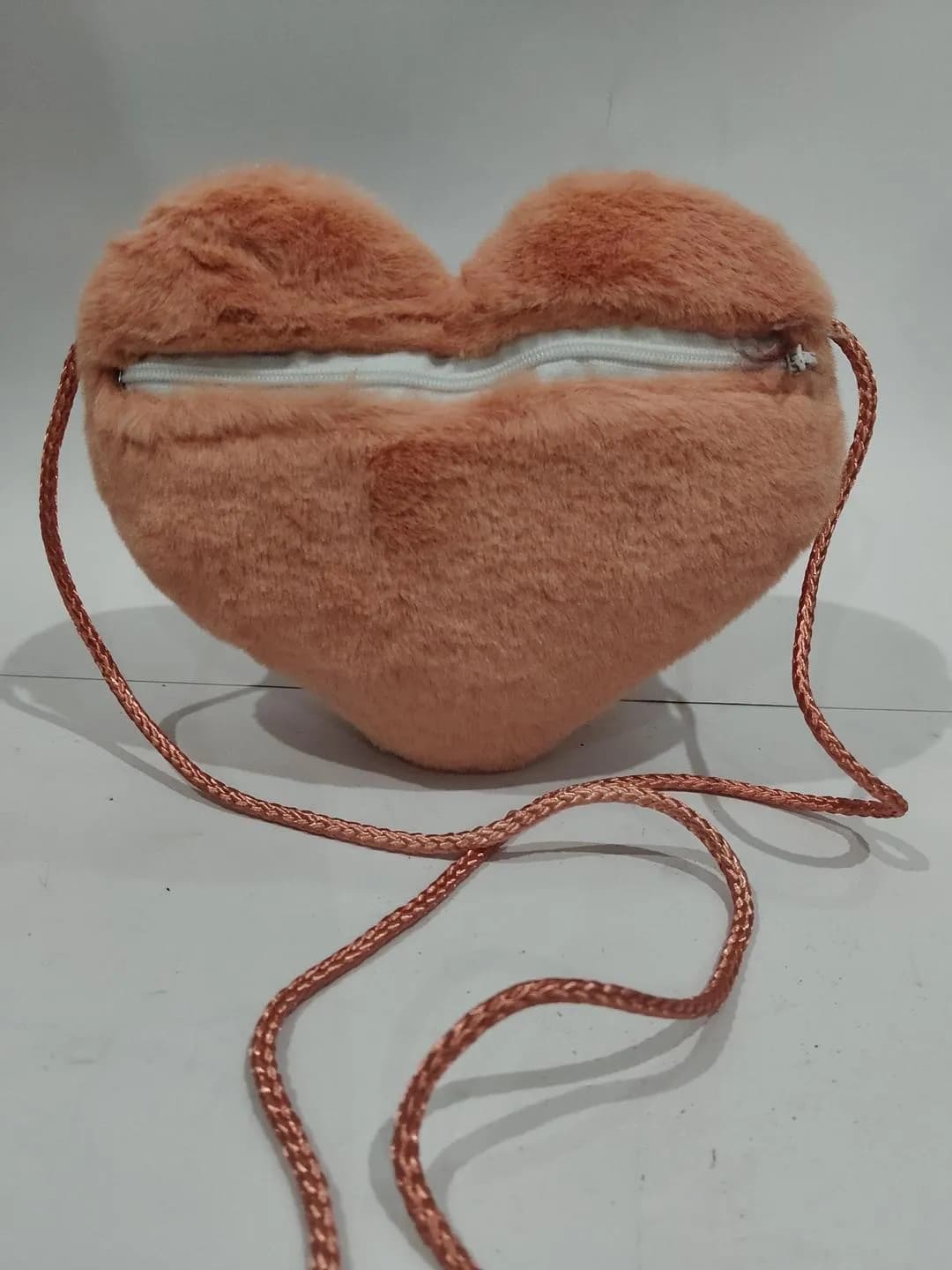Heart Crossbody Bag Orange Butterfly Soft Plush