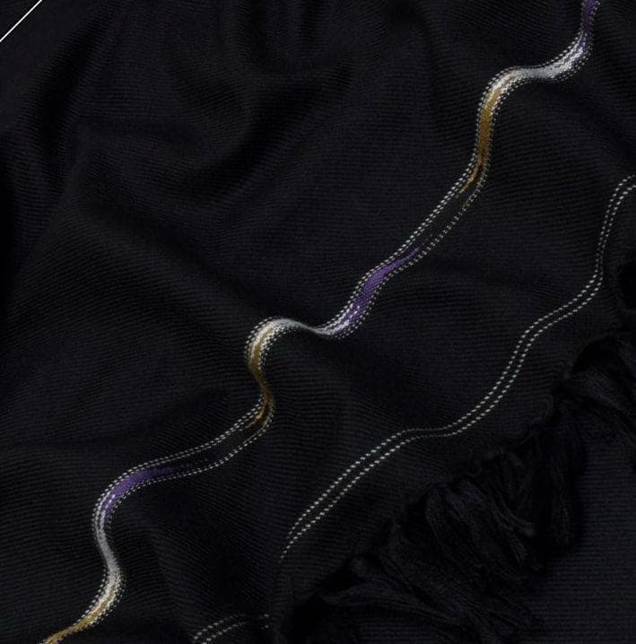 Premium Black Wool Shawl for Winter Warmth & Elegance