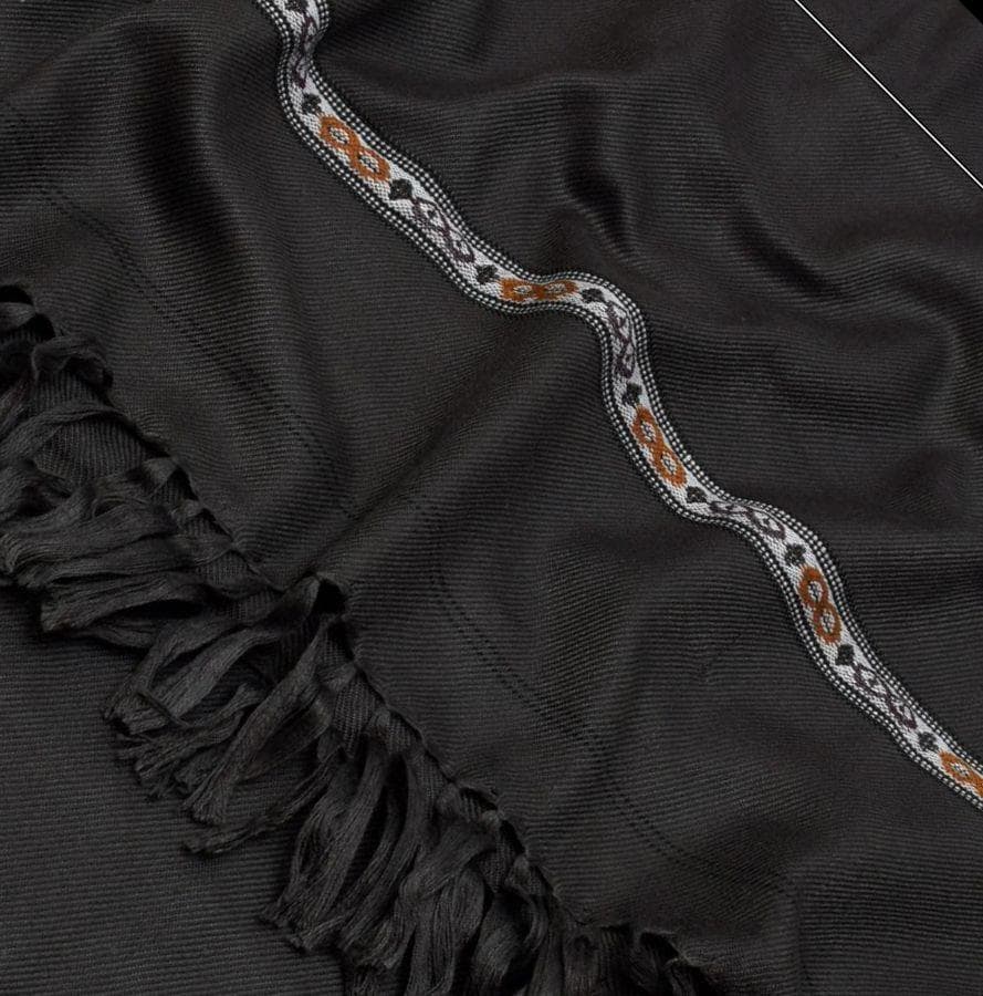 Black Wool Shawl for Winter Formal Wear Pakistan