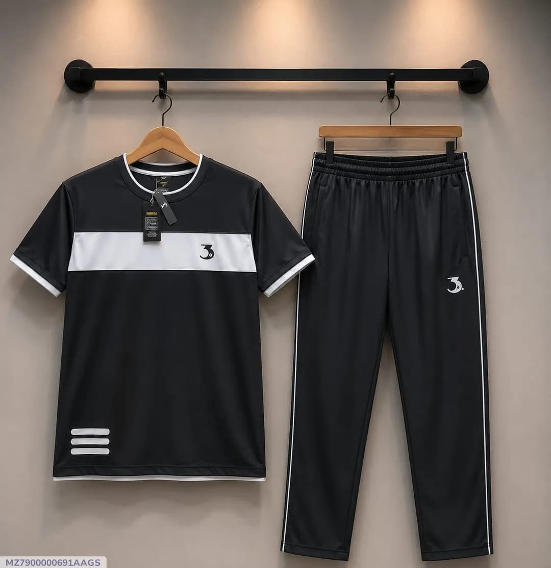 2 Pcs Boy's Dri-Fit Plain Tracksuit