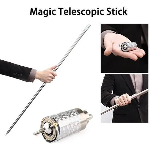 Magic Telescopic Stick Silver Stainless Steel Portable