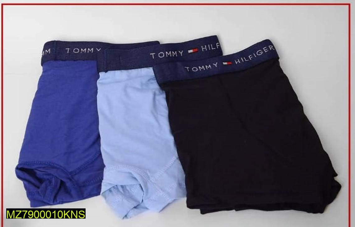 Men Cotton Boxer Briefs 3-Pack Assorted Colors S to XL