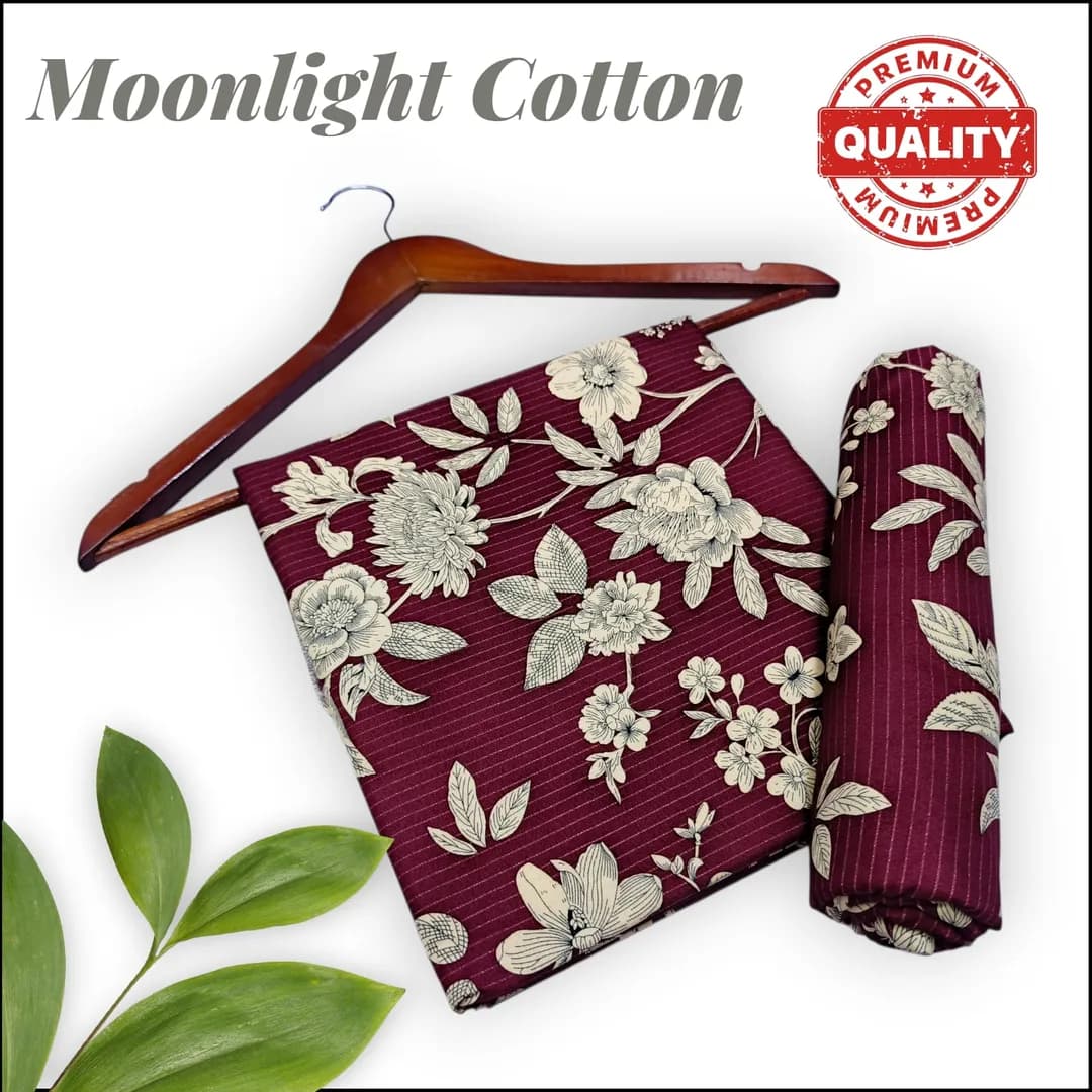 Maroon Printed 2-Piece Polo Cotton Set