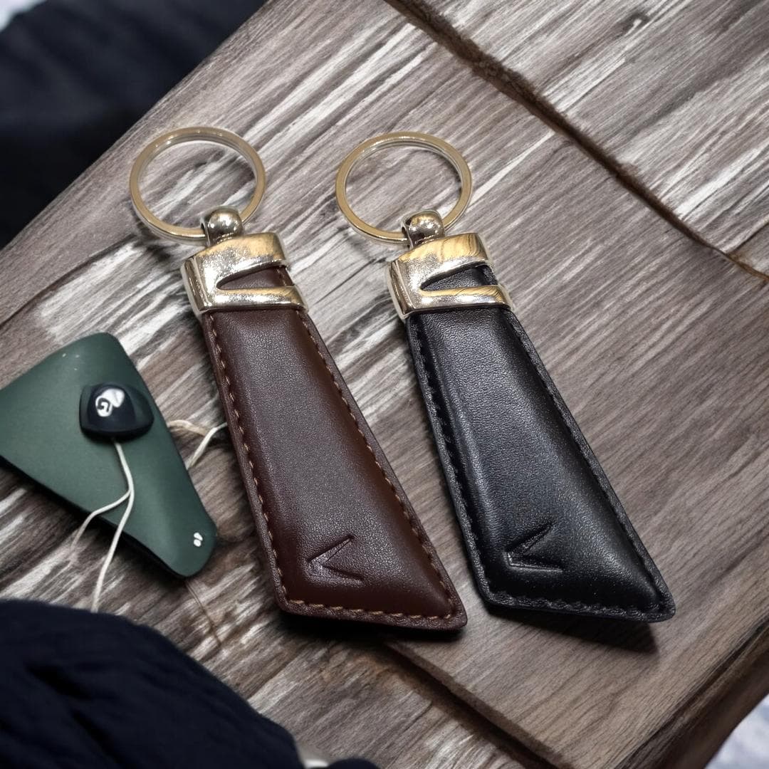 Pack Of 2 Leather KeyChain Brown Black