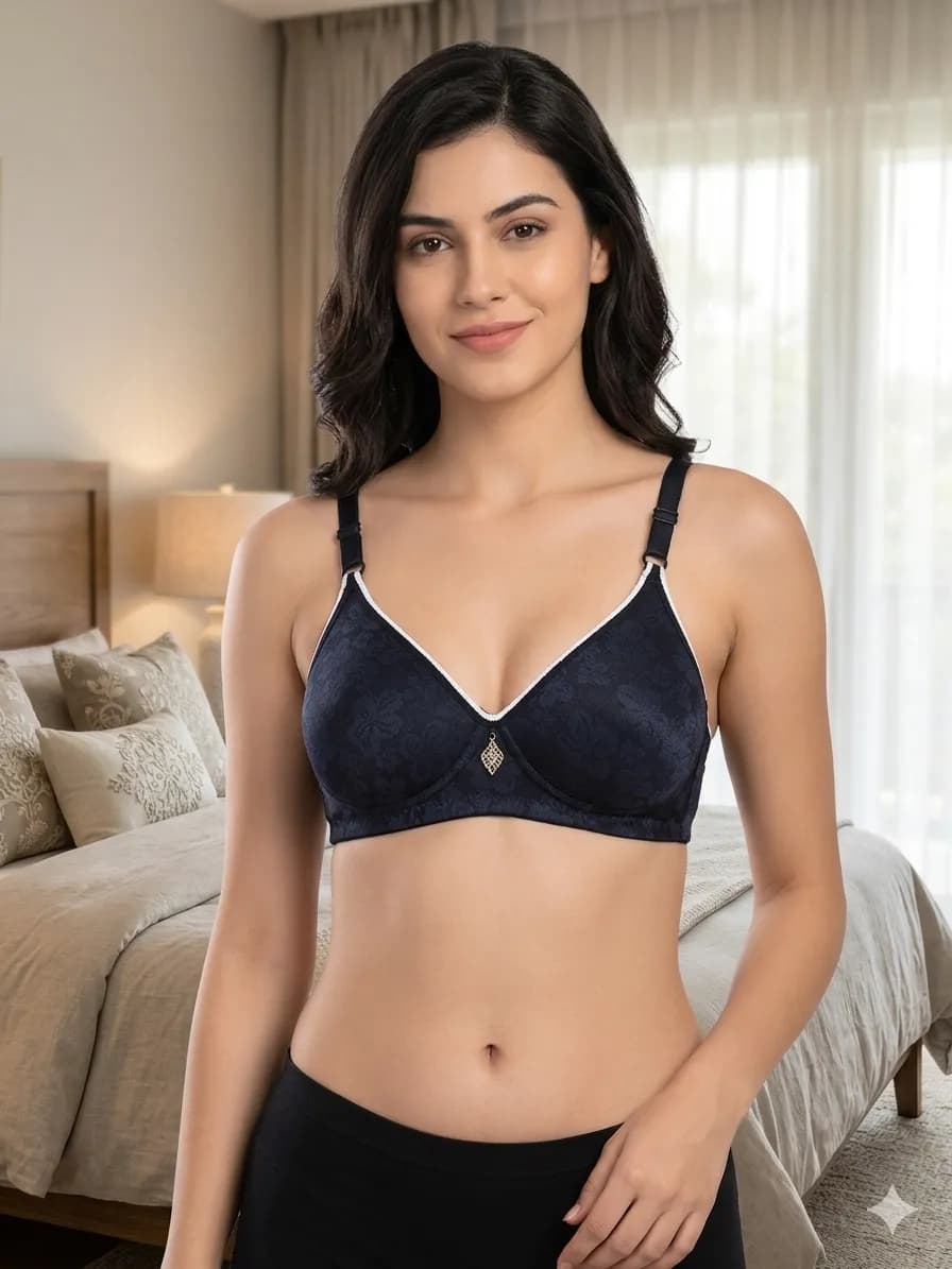 Elegant Floral Lace Bra for Women's Everyday Comfort