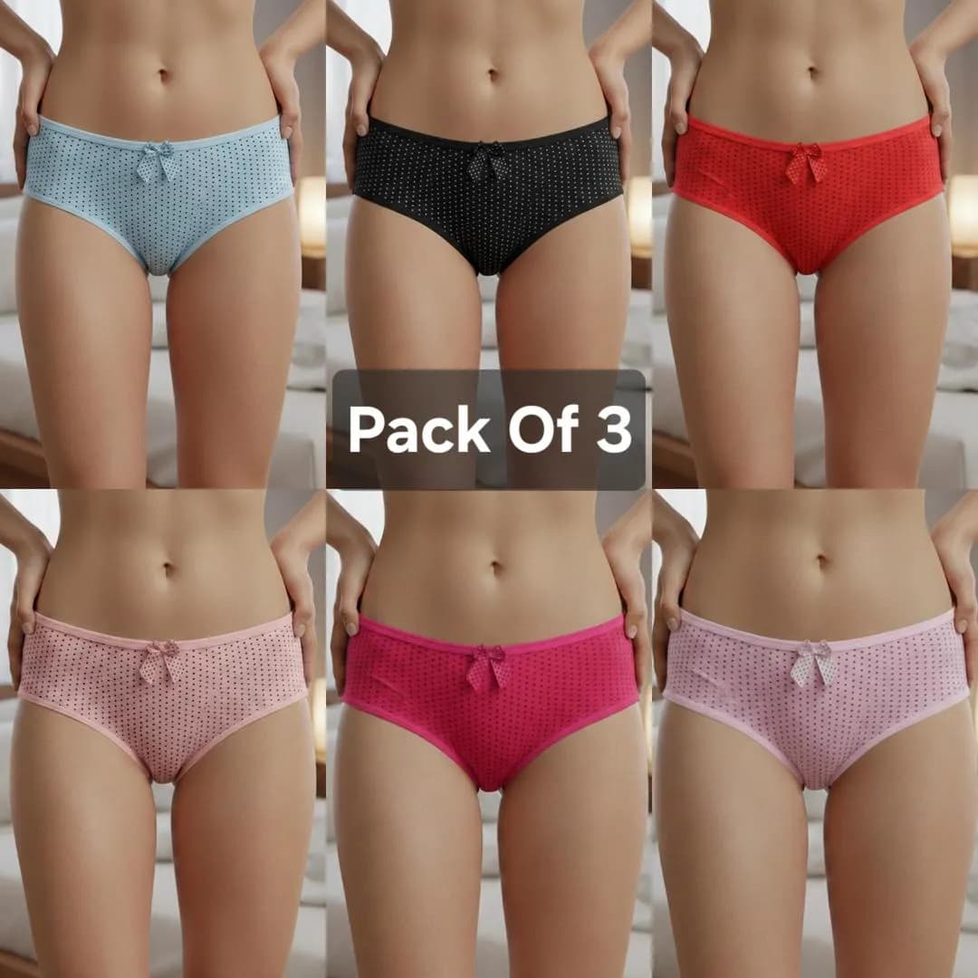 Multicolor Printed Jersey Briefs Pack of 3
