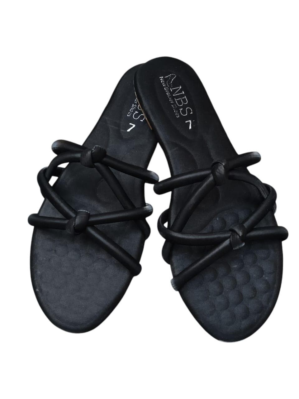 Women's Black PVC Casual Sandals Multiple Sizes