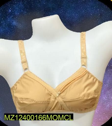 Beige Cotton Pocket Bra for Daily Wear