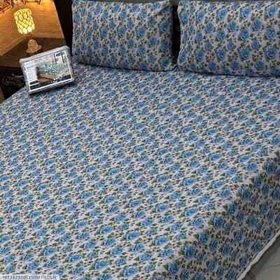 Vibrant 3 Pcs 7D Digital Micro Cotton Printed Double Bedsheet