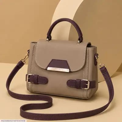 Women's Leather Plain Shoulder Bag