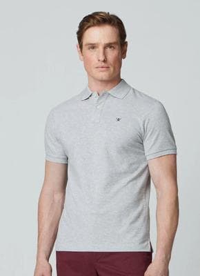 Men's Light Gray Polo Shirt with Logo