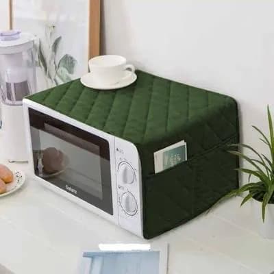1 Pc Crystal Cotton Quilted Microwave Oven Cover