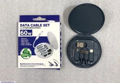 3 in 1 USB Cable Pack Black Fast Charging Portable