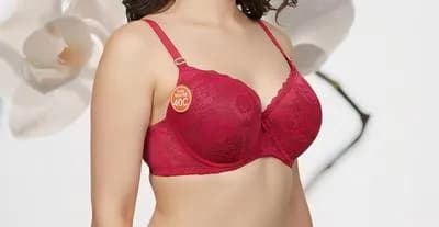 Maroon Lace Pushup Bra for Pakistani Women