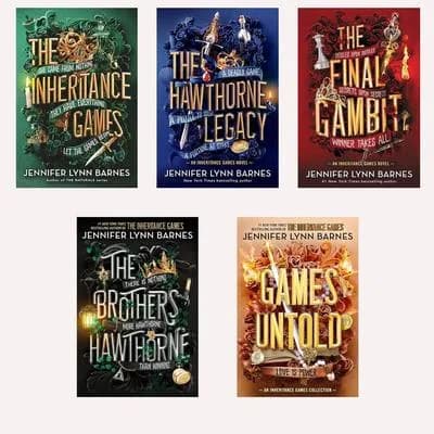 Inheritance Games 5-Book Set by Jennifer Lynn Barnes Hardcover Paperback Multicolor A5