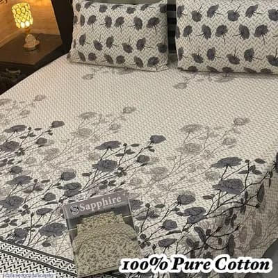 100% Pure Cotton Floral Bedsheet Set