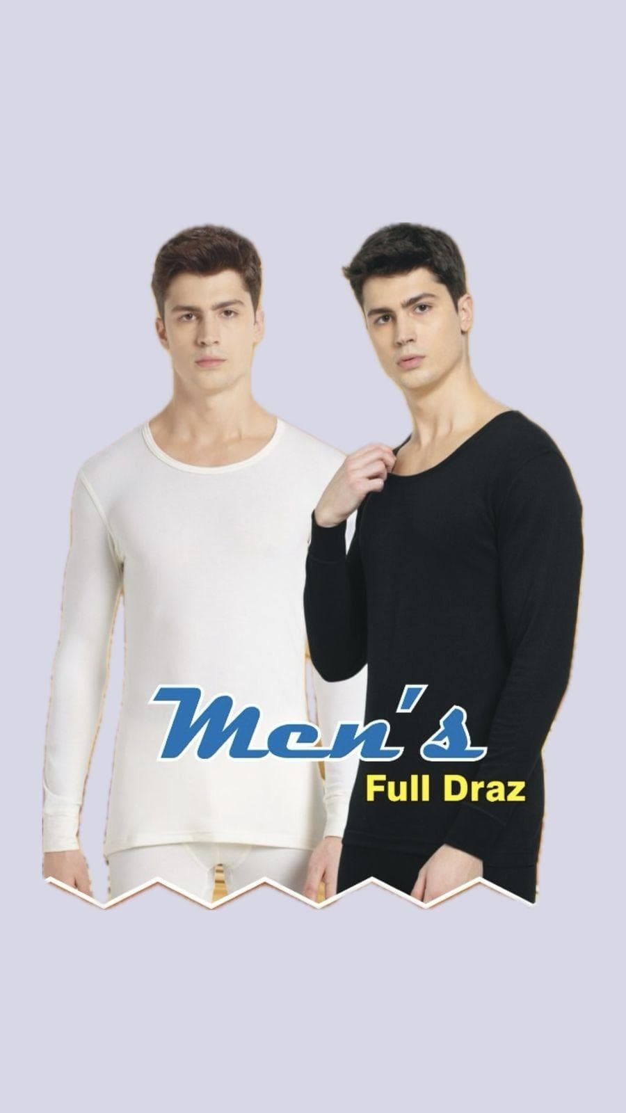 Men's Cotton Lycra Thermal Shirt - Lightweight & Comfortable in Beige - Available in Medium & Large