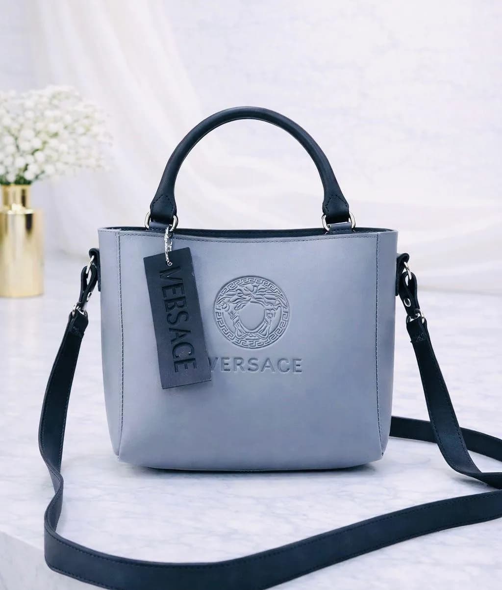 Versace Blue Leather Crossbody Bag for Girls