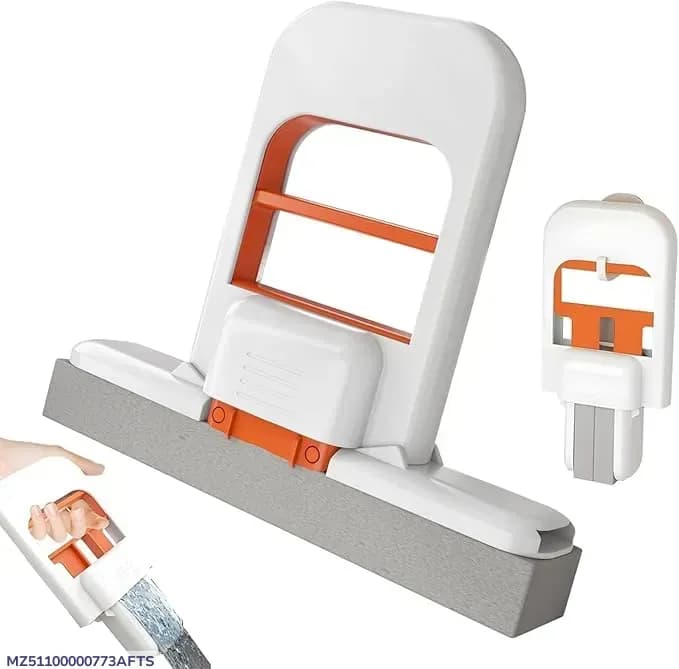 Mini Mop with Water Absorbent Sponge 2 Pcs White - image 1