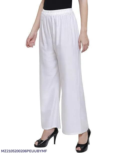 White Wide Leg Pants 38 Inches High Waist