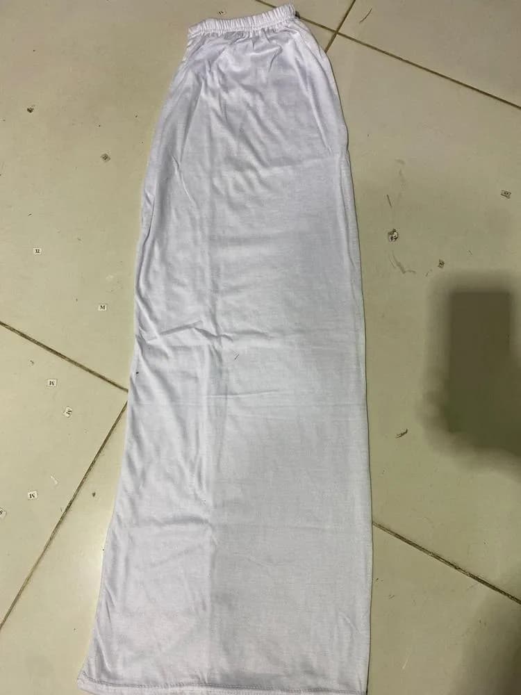 White Wide Leg Pants 38 Inches High Waist
