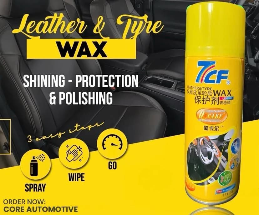 7CF Leather & Tire Wax 60ml Yellow Spray