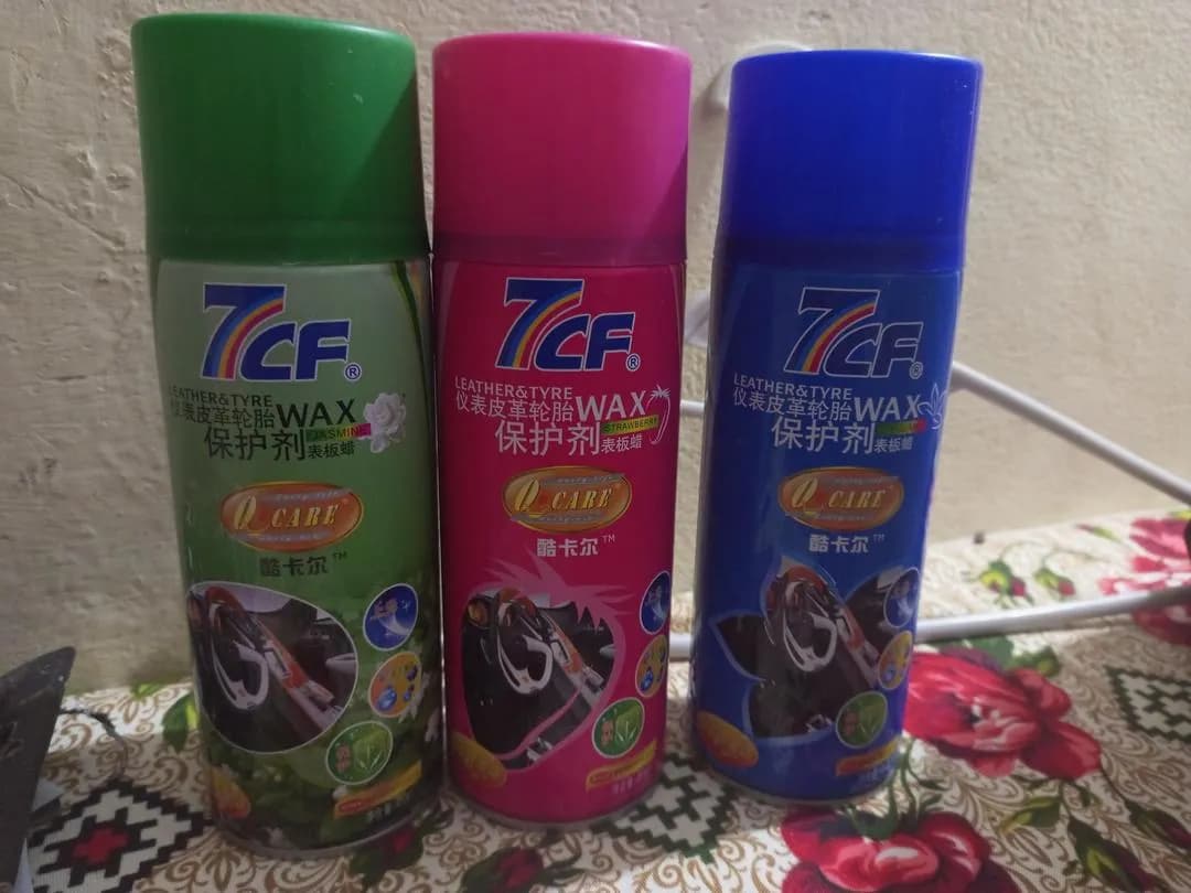 7CF Leather & Tire Wax 60ml Yellow Spray