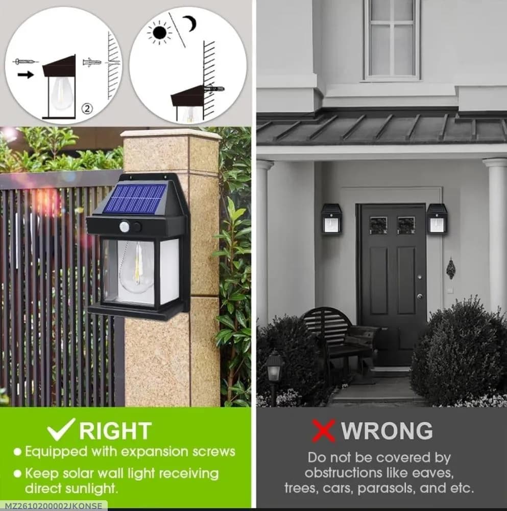 Rechargeable Solar Sensor Lamp