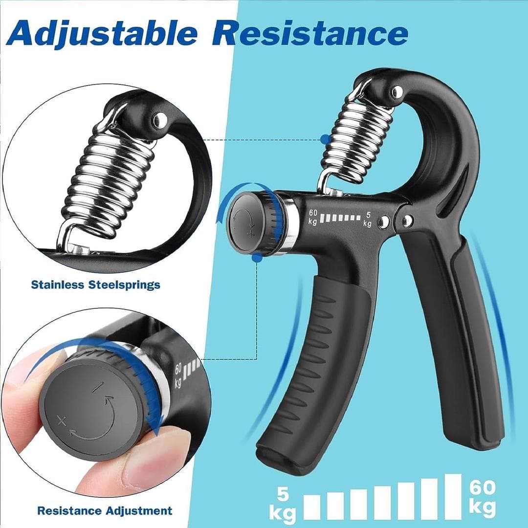 Adjustable Black Hand Gripper 5kg-60kg ABS