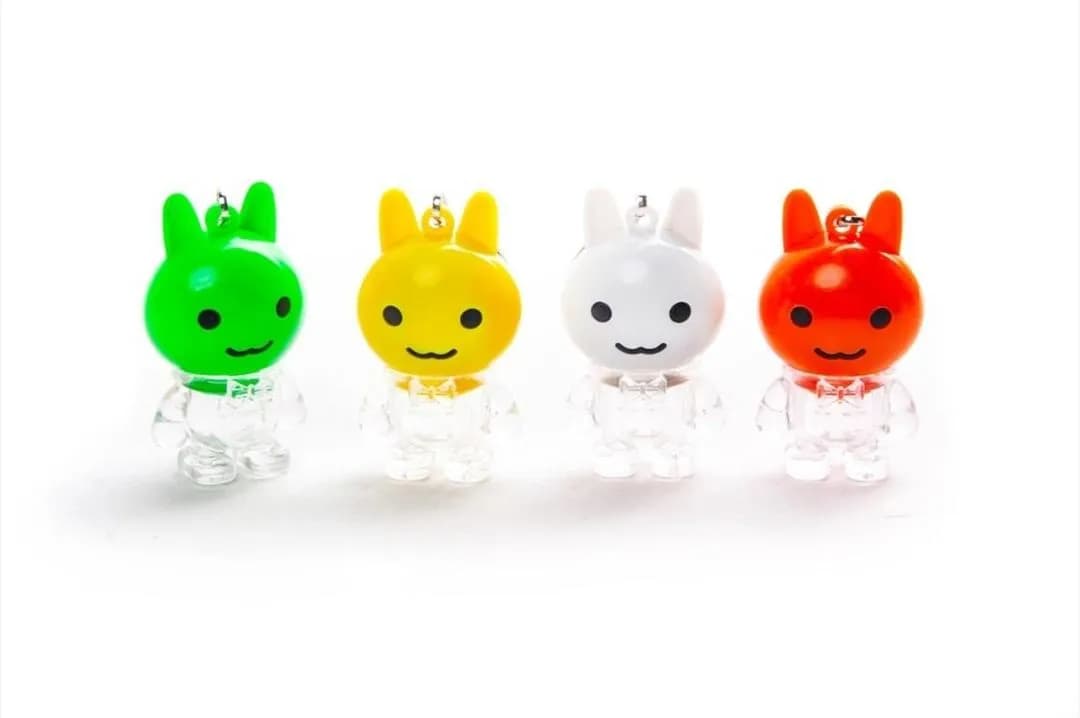 Mini Rabbit Keychain Lights 4 Colors ABS Plastic